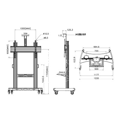 Mobile TV Cart