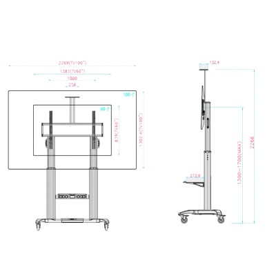 Mobile TV Cart Mobile TV Cart
