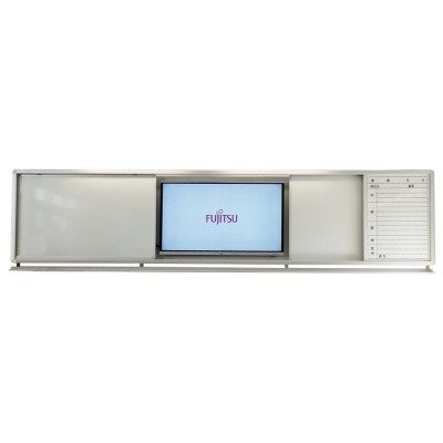 三滑門互動白板櫃