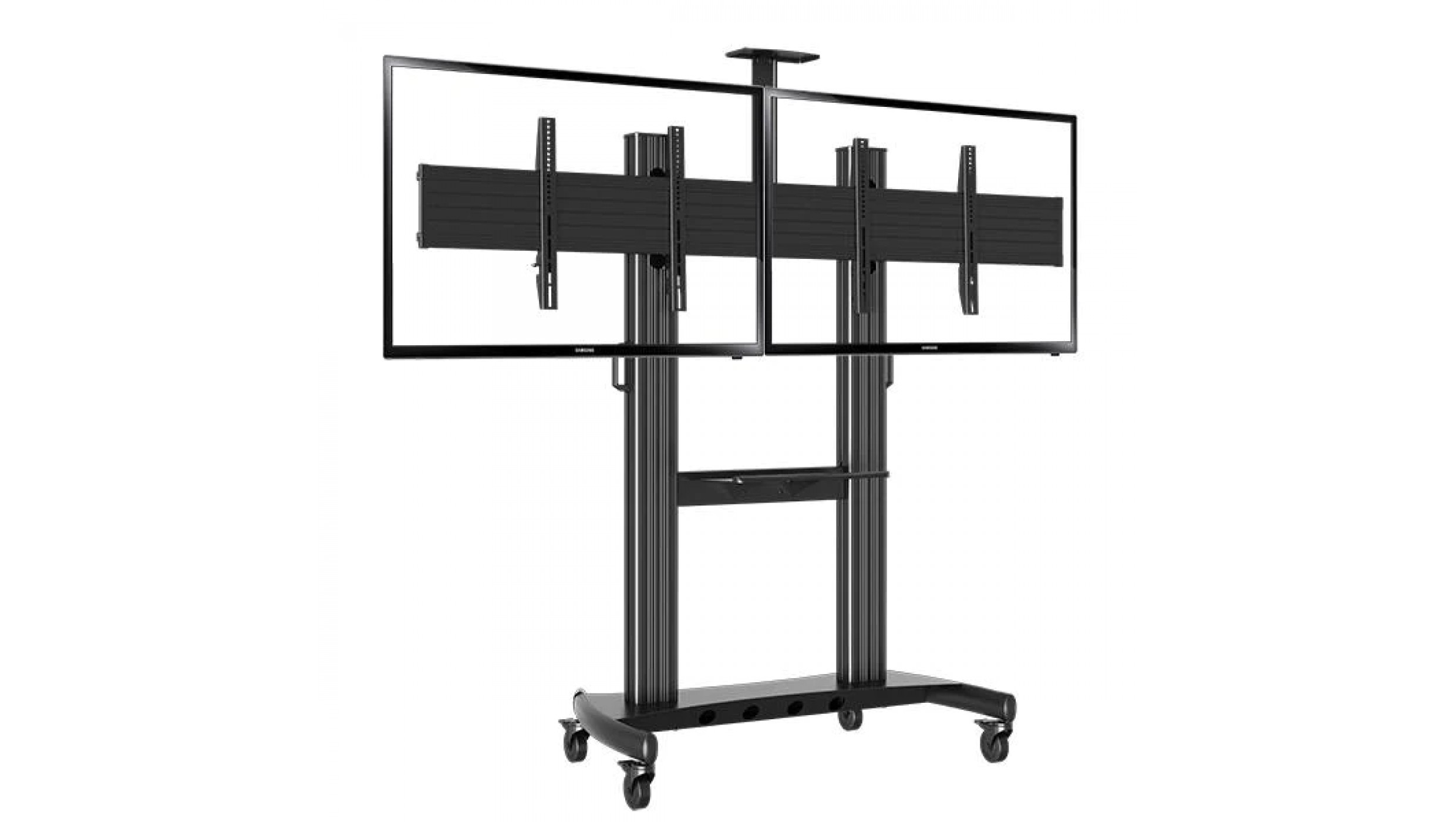 Heavyduty dual poles mobile display standAlliance Systems & Appliances